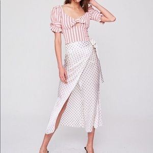 Stone cold fox silk skirt